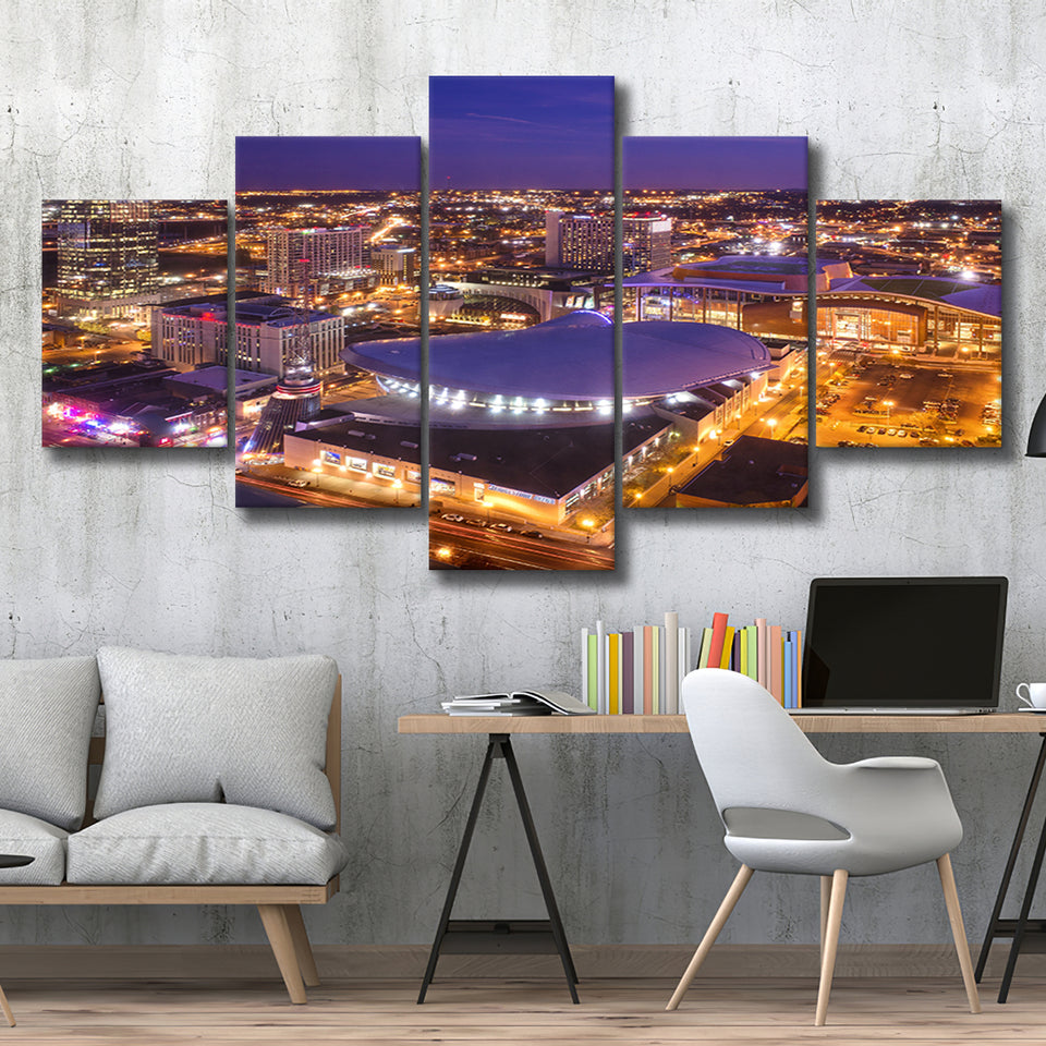 Bridgestone Arena, Stadium Canvas, Sport Art, Large Canvas, Multi Panels, Canvas Prints Wall Art Decor