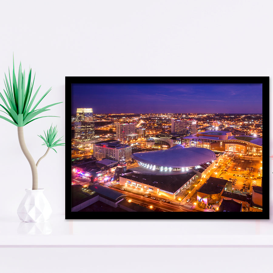 Bridgestone Arena, Stadium Canvas, Sport Art, Gift for him, Framed Art Prints Wall Art Decor, Framed Picture