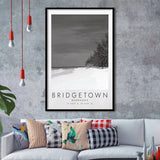 Bridgetown Barbados Black And White Art Framed Art Prints Wall Art Decor, Framed Picture