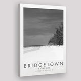 Bridgetown Barbados Black And White Art Canvas Prints Wall Art Home Decor