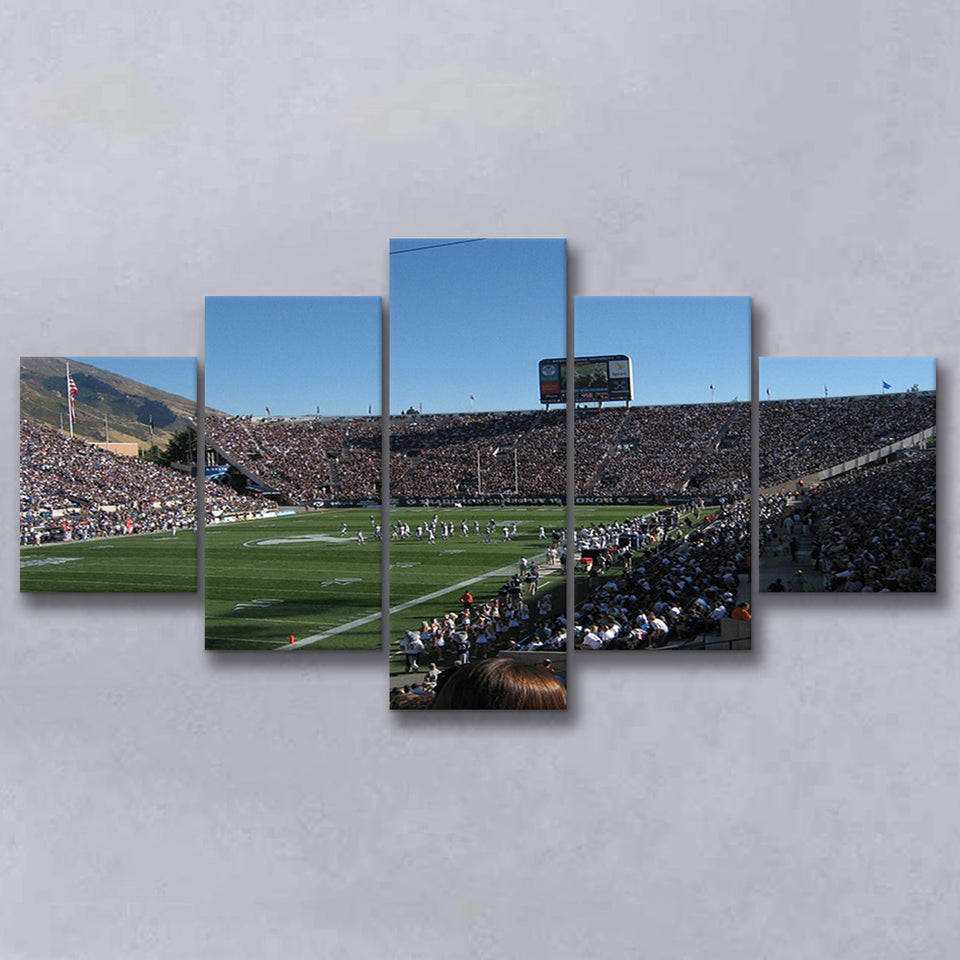 Brigham Young University Cougars Stadium Canvas Prints Lavell Edwards Stadium,Multi Panels,Sport Stadium Art Prints, Fan Gift