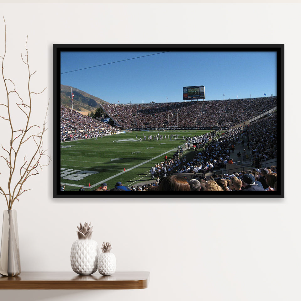 Brigham Young University Cougars Stadium Framed Canvas Prints Lavell Edwards Stadium,Sport Stadium Art Prints, Fan Gift