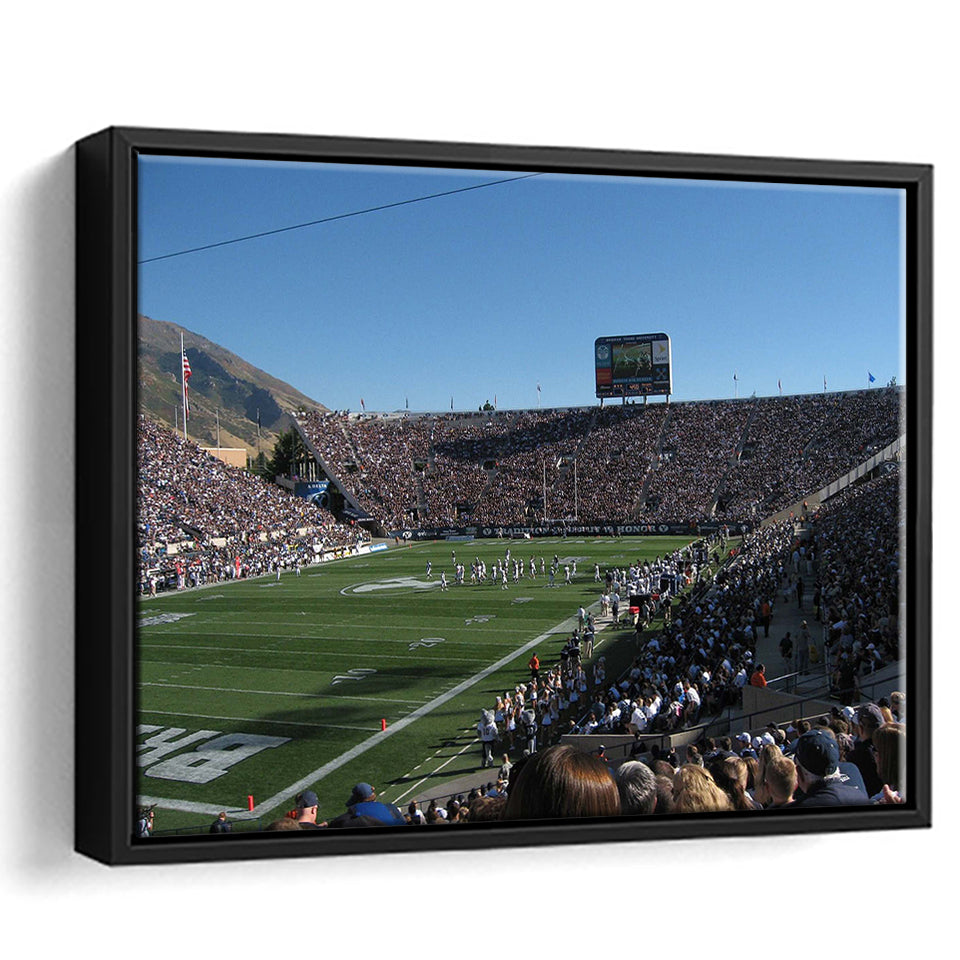 Brigham Young University Cougars Stadium Framed Canvas Prints Lavell Edwards Stadium,Sport Stadium Art Prints, Fan Gift