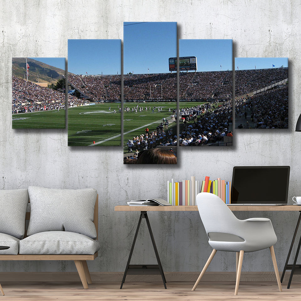 Brigham Young University Cougars Stadium Canvas Prints Lavell Edwards Stadium,Multi Panels,Sport Stadium Art Prints, Fan Gift