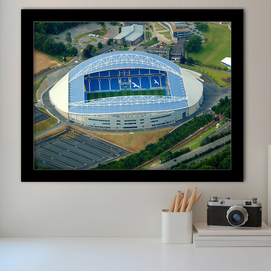 Brighton  Hove Albion Stadium Art Prints Falmer Stadium Aerial,Sport Stadium Art Prints, Fan Gift, Wall Decor