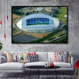 Brighton  Hove Albion Stadium Framed Canvas Prints Falmer Stadium Aerial,Sport Stadium Art Prints, Fan Gift