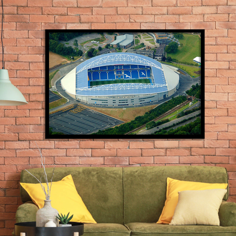 Brighton  Hove Albion Stadium Art Prints Falmer Stadium Aerial,Sport Stadium Art Prints, Fan Gift, Wall Decor