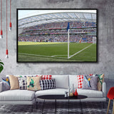 Brighton  Hove Albion Stadium Framed Canvas Prints Falmer Stadium Wall Art,Sport Stadium Art Prints, Fan Gift