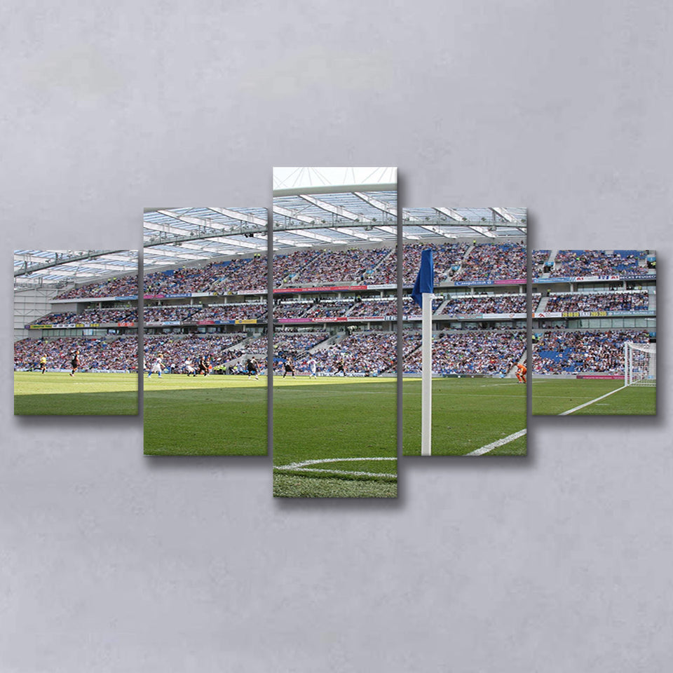 Brighton  Hove Albion Stadium Canvas Prints Falmer Stadium Wall Art,Multi Panels,Sport Stadium Art Prints, Fan Gift