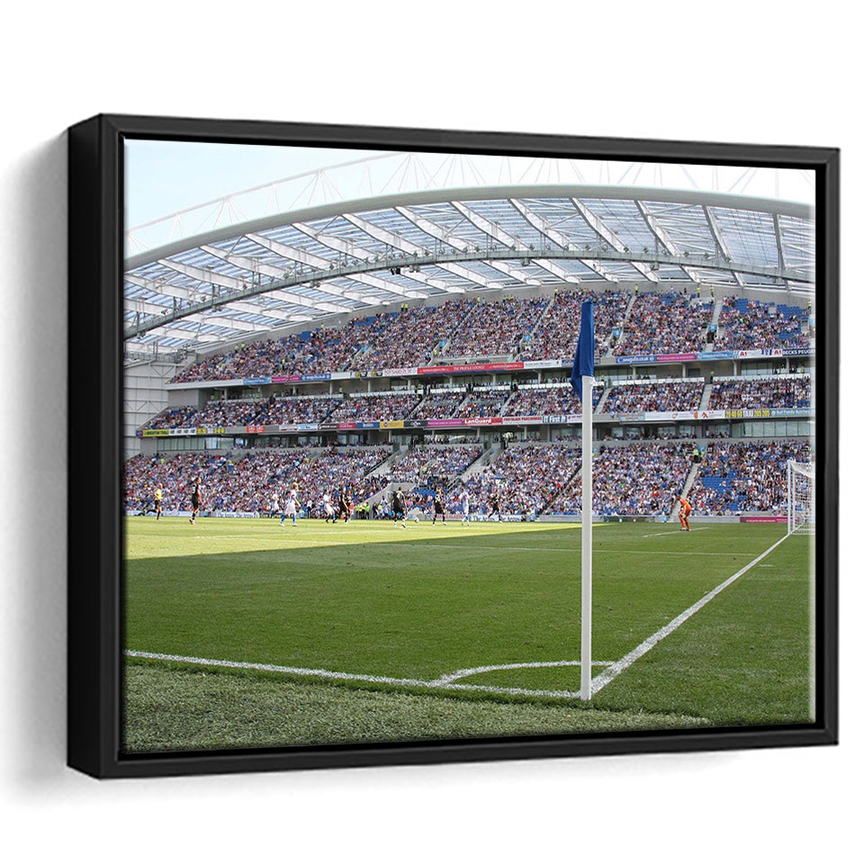 Brighton  Hove Albion Stadium Framed Canvas Prints Falmer Stadium Wall Art,Sport Stadium Art Prints, Fan Gift