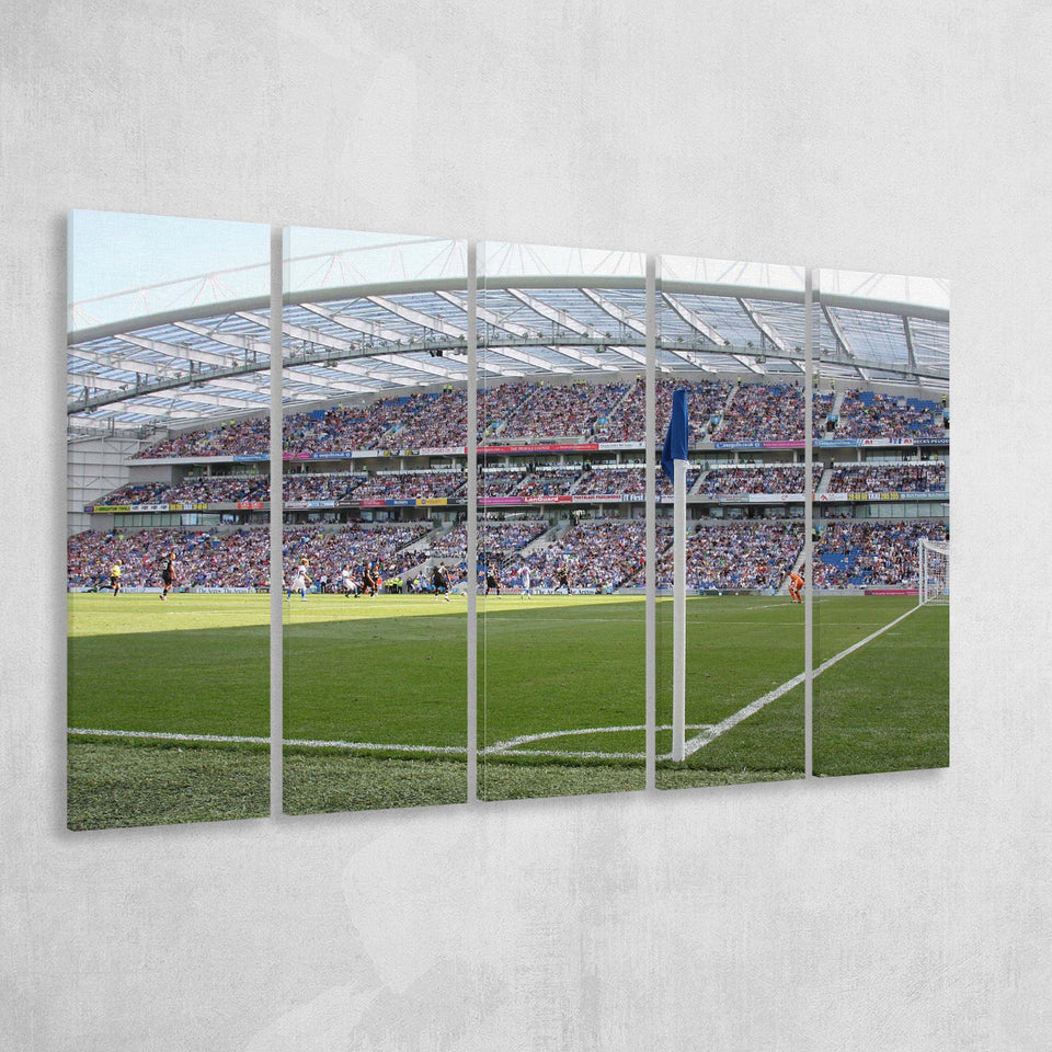 Brighton  Hove Albion Stadium Canvas Prints Falmer Stadium Wall Art,Multi Panels B,Sport Stadium Art Prints, Fan Gift