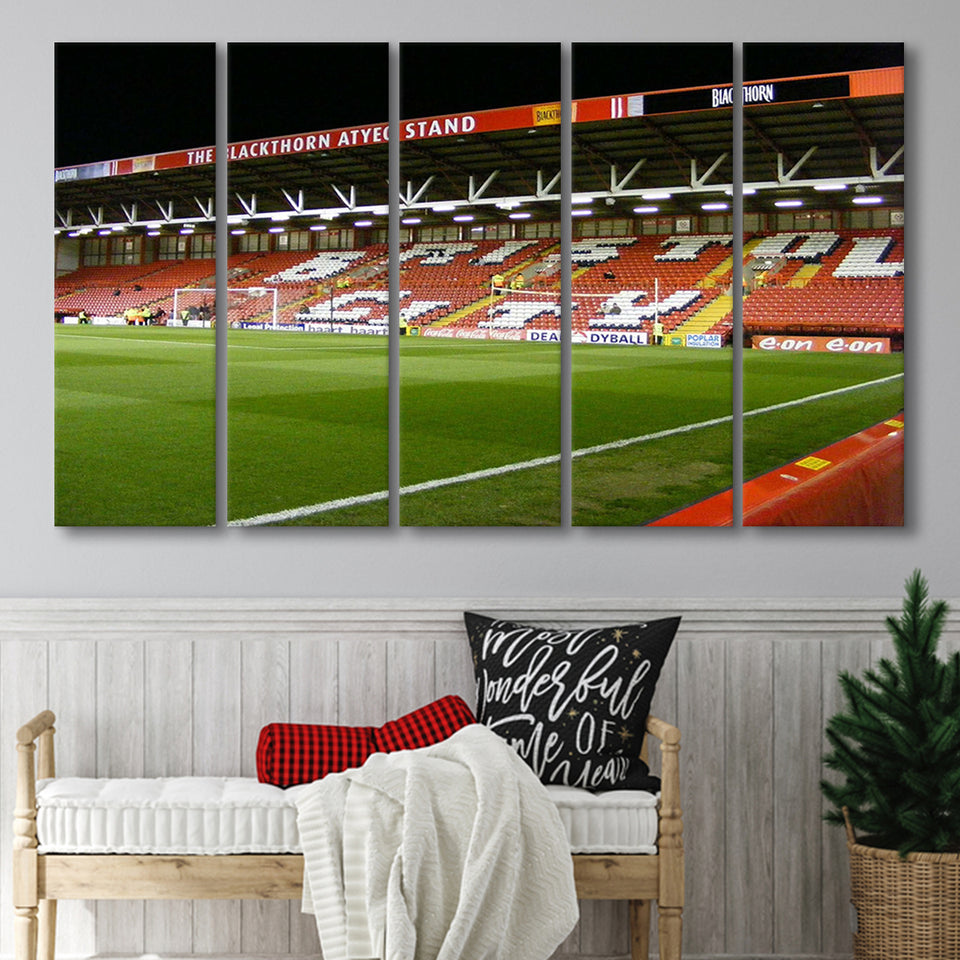 Bristol City Stadium Canvas Prints Ashton Gate Stadium Wall Art,Multi Panels B,Sport Stadium Art Prints, Fan Gift
