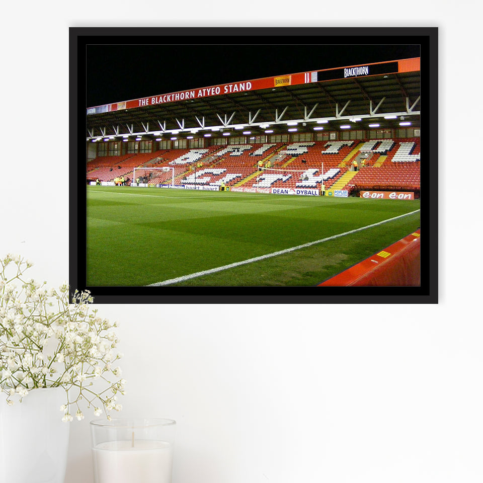 Bristol City Stadium Framed Canvas Prints Ashton Gate Stadium Wall Art,Sport Stadium Art Prints, Fan Gift