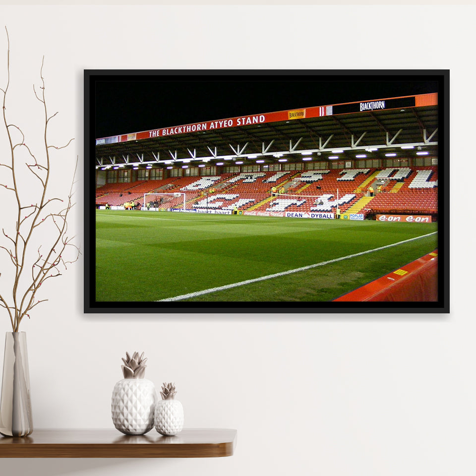 Bristol City Stadium Framed Canvas Prints Ashton Gate Stadium Wall Art,Sport Stadium Art Prints, Fan Gift