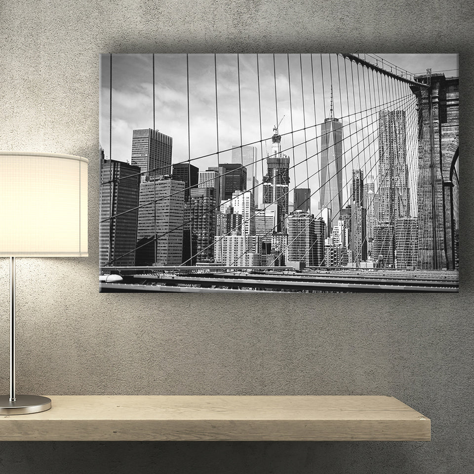 Brooklyn Bridge Art New York City Bridge Landscape Canvas Prints Wall Art Home Decor - Painting Canvas, Ready to hang