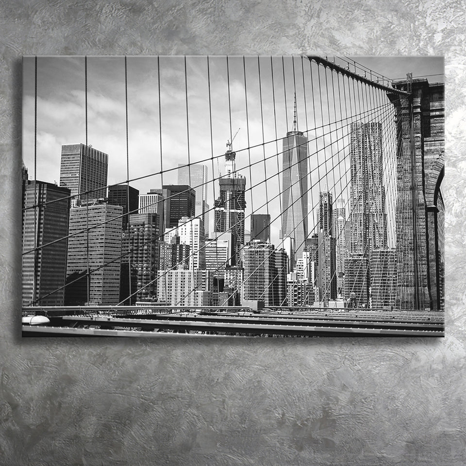 Brooklyn Bridge Art New York City Bridge Landscape Canvas Prints Wall Art Home Decor - Painting Canvas, Ready to hang