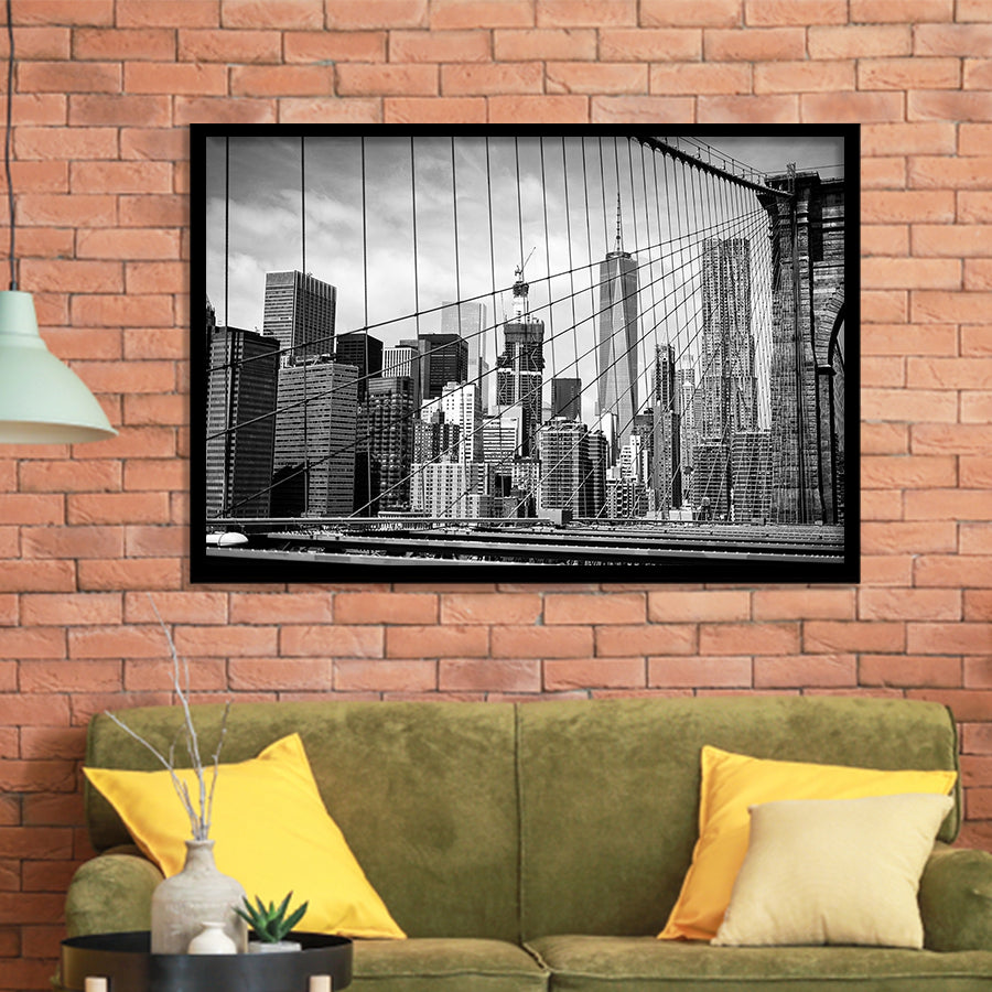 Brooklyn Bridge Art New York City Bridge Framed Art Prints Wall Decor - Painting Art,Framed Picture,For Sale, Ready to hang