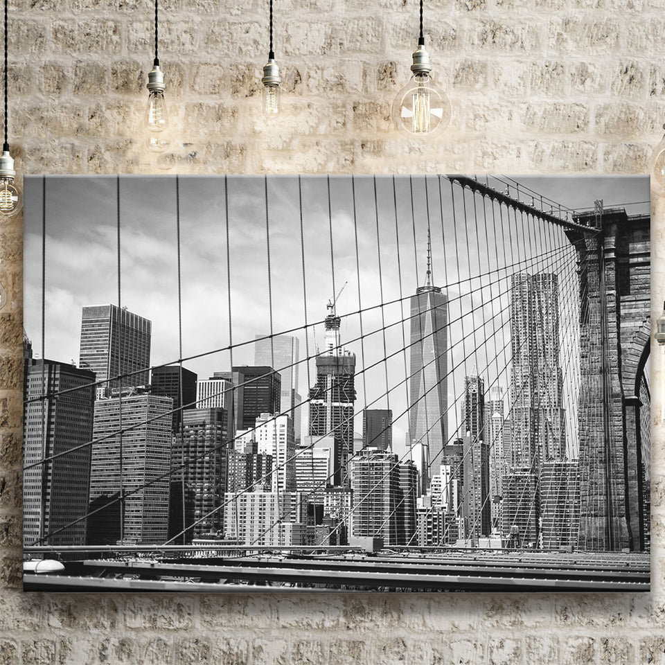 Brooklyn Bridge Art New York City Bridge Landscape Canvas Prints Wall Art Home Decor - Painting Canvas, Ready to hang