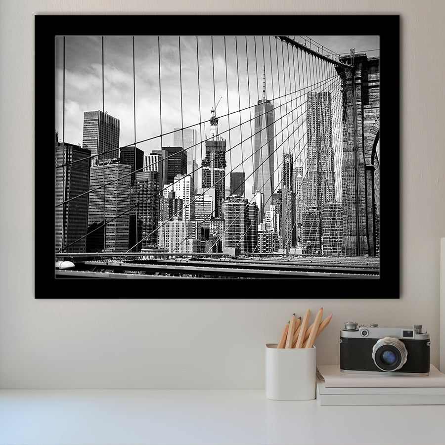 Brooklyn Bridge Art New York City Framed Art Prints Wall Art Decor, Framed Picture, Home Decor