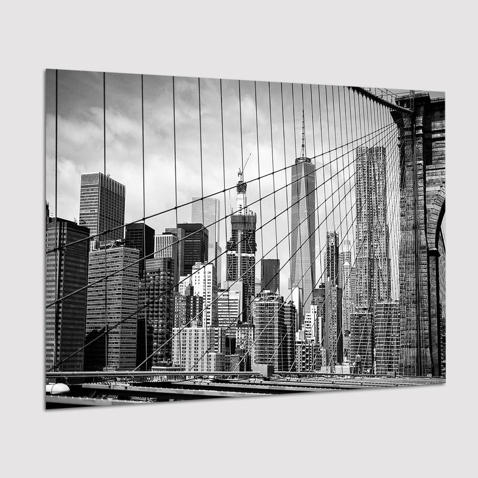 Brooklyn Bridge Art New York City Poster Prints Wall Art Decor, Unframe, Poster Art