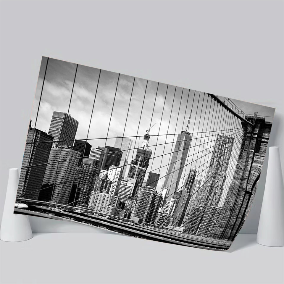 Brooklyn Bridge Art New York City Poster Prints Wall Art Decor, Unframe, Poster Art
