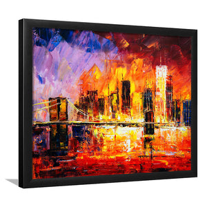 Brooklyn Bridge New York Iv Framed Wall Art - Framed Prints, Art Prints, Print for Sale, Painting Prints