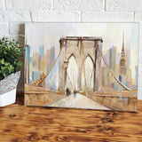 Brooklyn Bridge Walkway Canvas Wall Art - Canvas Prints, Prints for Sale, Canvas Painting, Canvas On Sale