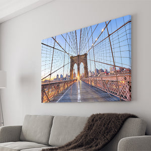 Brooklyn Bridge At Nigth Canvas Wall Art - Canvas Prints, Prints for Sale, Canvas Painting, Canvas On Sale