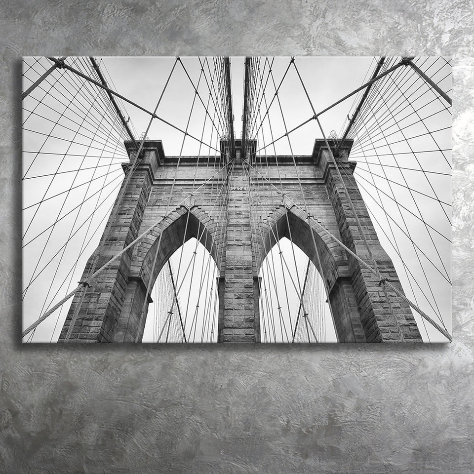 Brooklyn Bridge in New York City Brooklyn Bridge Black and White Canvas Prints Wall Art Decor - Paiting Canvas, Art Prints, Wall Decor