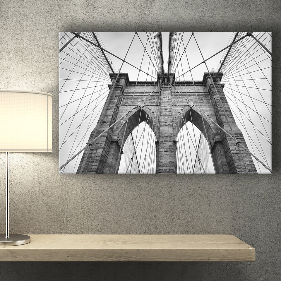 Brooklyn Bridge in New York City Brooklyn Bridge Black and White Canvas Prints Wall Art Decor - Paiting Canvas, Art Prints, Wall Decor