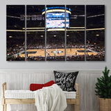 Brooklyn Nets at Barclays Center, Stadium Canvas, Sport Art, Gift for him, Multi Panels B, Canvas Prints Wall Art Decor