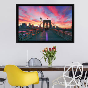 Brooklyn Sunset Framed Canvas Wall Art - Framed Prints, Prints for Sale, Canvas Painting