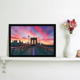 Brooklyn Sunset Framed Canvas Wall Art - Framed Prints, Prints for Sale, Canvas Painting