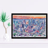 Brooklyn Watercolor Brooklyn New York, Sport Prints Fan Gift, Framed Art Prints Wall Art Decor