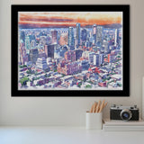 Brooklyn Watercolor Brooklyn New York, Sport Prints Fan Gift, Framed Art Prints Wall Art Decor