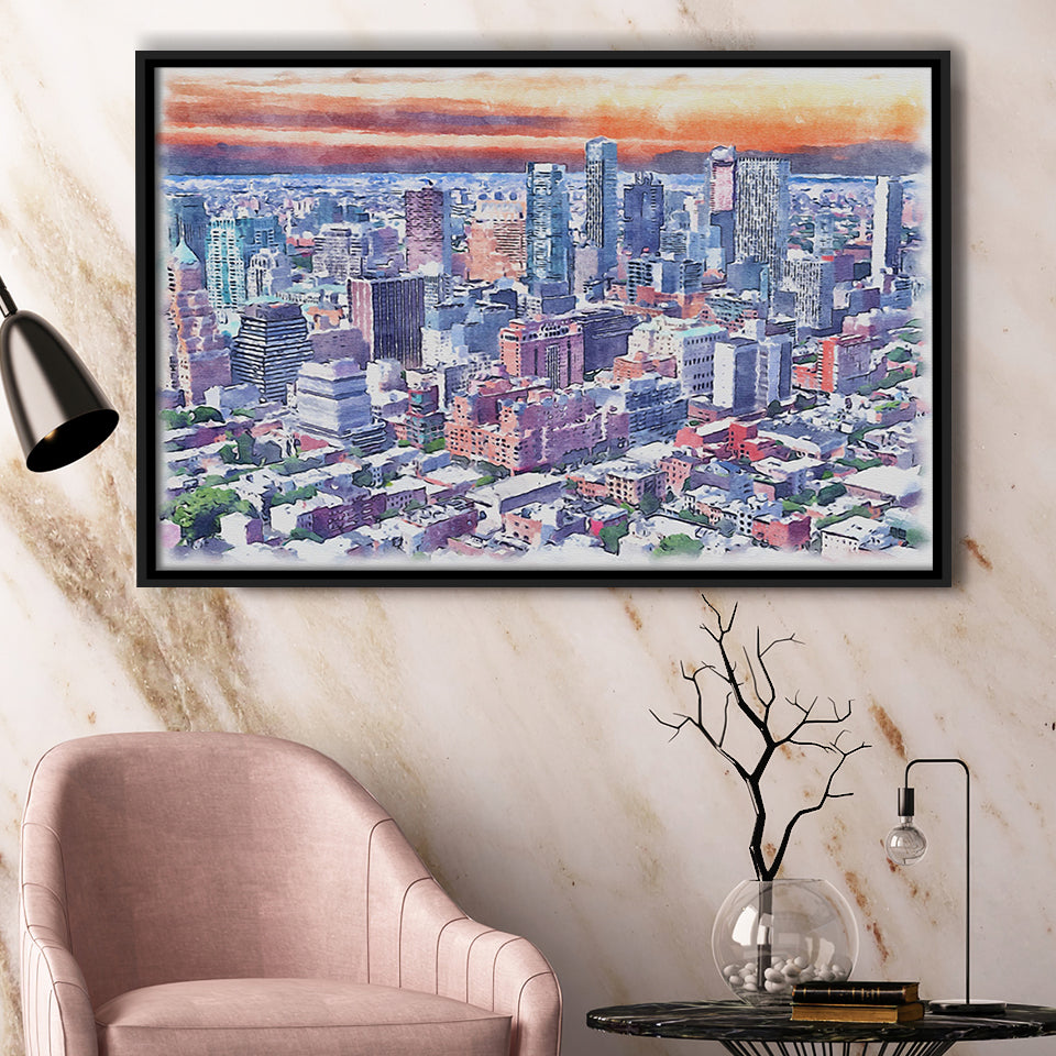 Brooklyn Watercolor Brooklyn New York, Sport Art Prints Fan Gift, Framed Canvas Prints Wall Art Decor