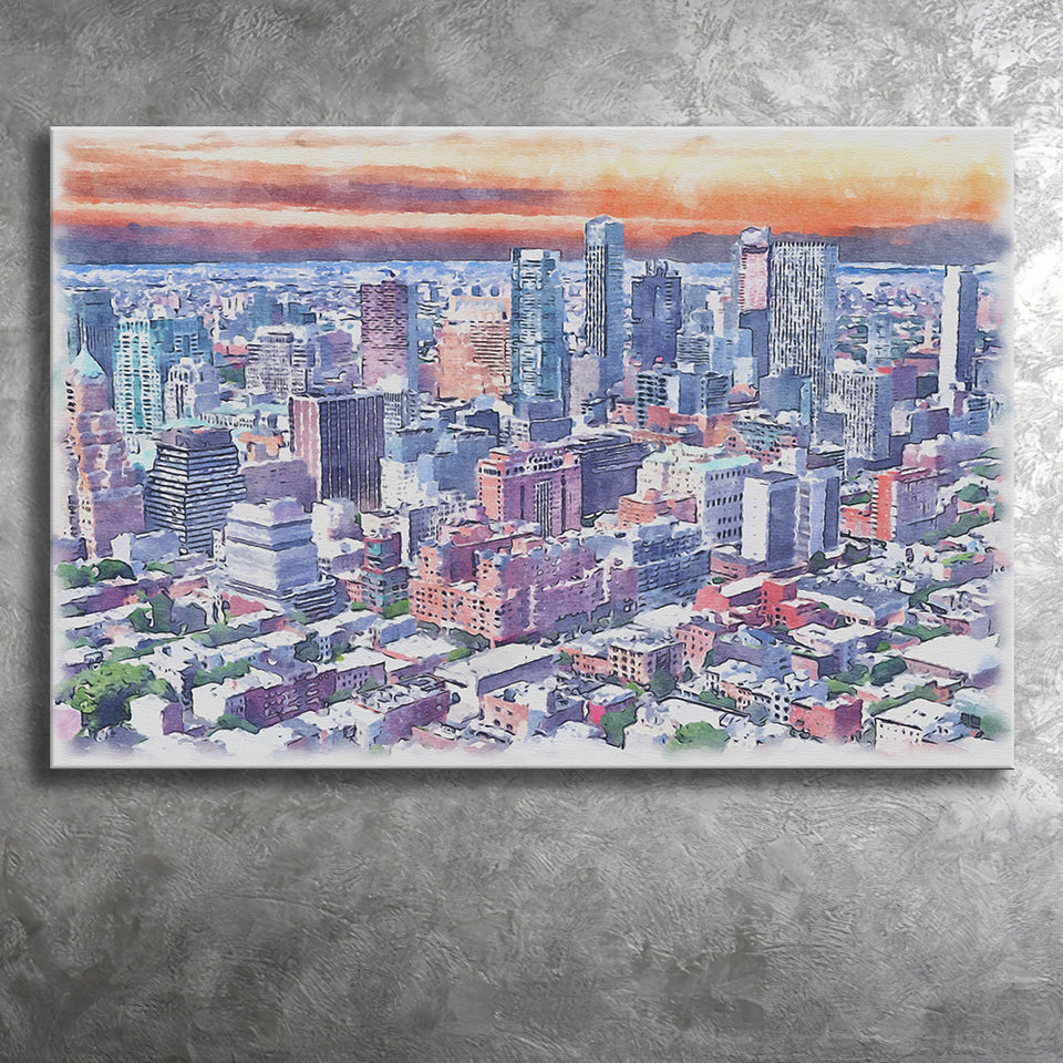 Brooklyn Watercolor Brooklyn New York, Sport Art Prints Fan Gift, Canvas Prints Wall Art Decor