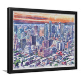 Brooklyn Watercolor Brooklyn New York, Sport Prints Fan Gift, Framed Art Prints Wall Art Decor