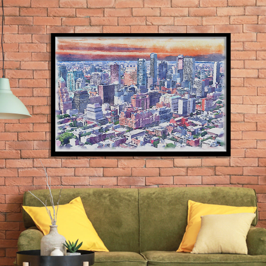 Brooklyn Watercolor Brooklyn New York, Sport Prints Fan Gift, Framed Art Prints Wall Art Decor