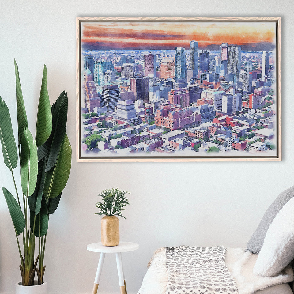 Brooklyn Watercolor Brooklyn New York, Sport Art Prints Fan Gift, Framed Canvas Prints Wall Art Decor