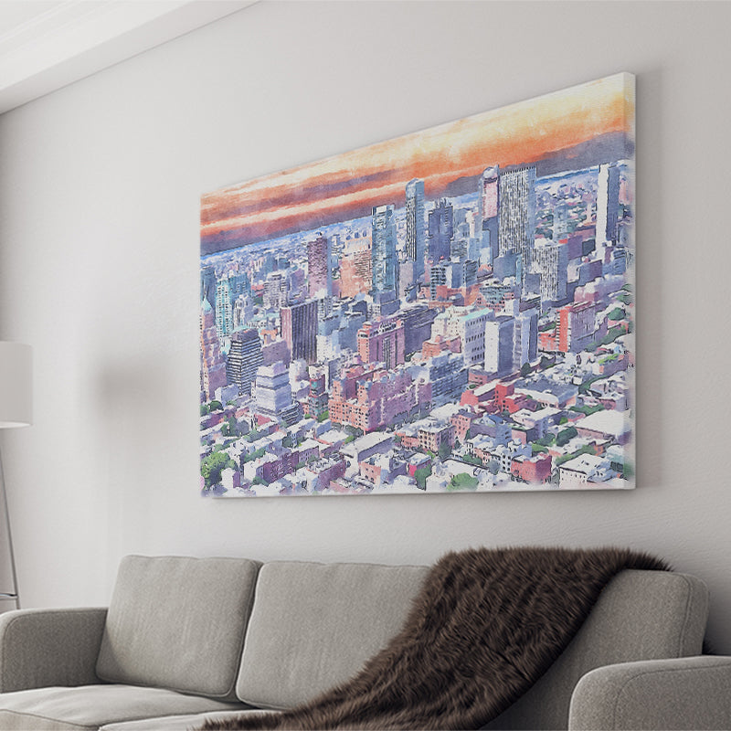 Brooklyn Watercolor Brooklyn New York, Sport Art Prints Fan Gift, Canvas Prints Wall Art Decor