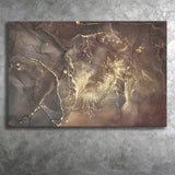 Brown Marble Wall Decor, Abstract Gold Print, Canvas Prints Wall Art Home Decor