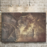 Brown Marble Wall Decor, Abstract Gold Print, Canvas Prints Wall Art Home Decor