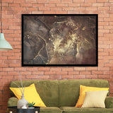 Brown Marble Wall Decor, Abstract Gold Print, Framed Art Prints Wall Art Home Decor, Ready to Hang