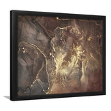 Brown Marble Wall Decor, Abstract Gold Print, Framed Art Prints Wall Art Home Decor, Ready to Hang
