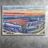 Browns Football Stadium FirstEnergy Stadium Watercolor, Sport Art Prints Fan Gift, Canvas Prints Wall Art Decor