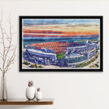 Browns Football Stadium FirstEnergy Stadium Watercolor, Sport Art Prints Fan Gift, Framed Canvas Prints Wall Art Decor