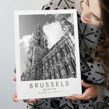 Brussels, Belgium Black And White Art Canvas Prints Wall Art Home Decor