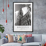 Brussels, Belgium Black And White Art Framed Art Prints Wall Art Decor, Framed Picture
