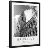 Brussels, Belgium Black And White Art Framed Art Prints Wall Art Decor, Framed Picture